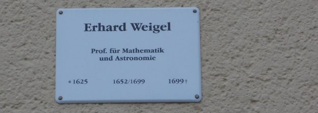 Erhard-Weigel-Gedenktafel am Kollegienhof in Jena